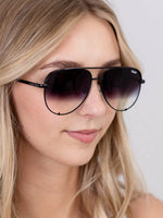 QUAY High Key Mini Aviators - Black FadeSunglasses