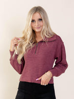 Saltwater Luxe-Saltwater Luxe Half Zip Pullover - Leela and Lavender