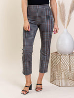 Sanctuary-Sanctuary Cappuccino Glen Plaid Carnaby Kick Crop - Leela and Lavender