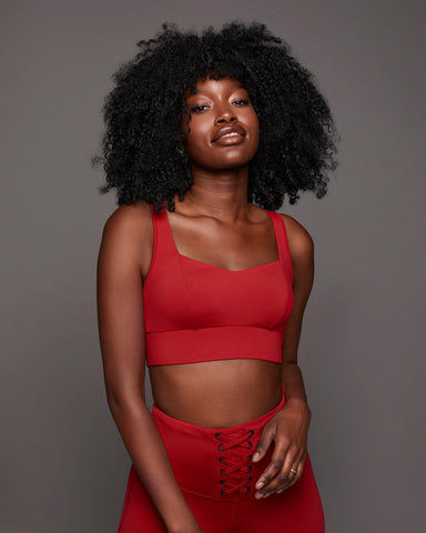 Fuse Longline Bra - Fire Red