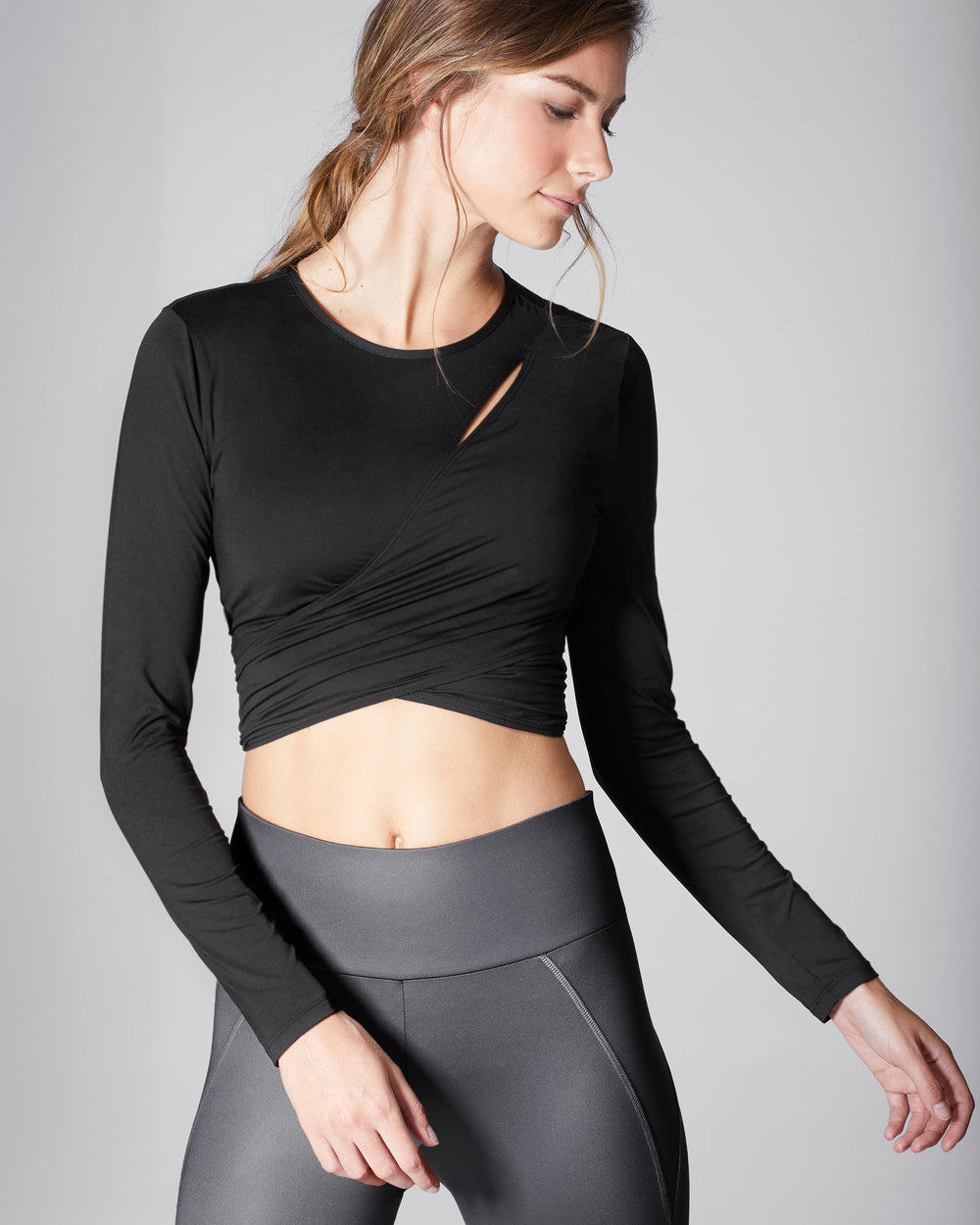 activewear wrap top