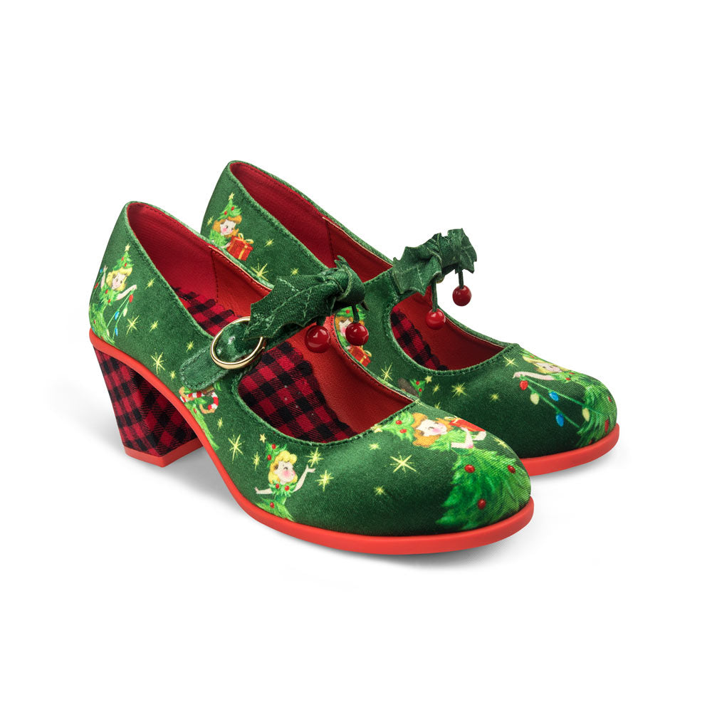 Mid Heels Christmas Wishes Women's Mary 