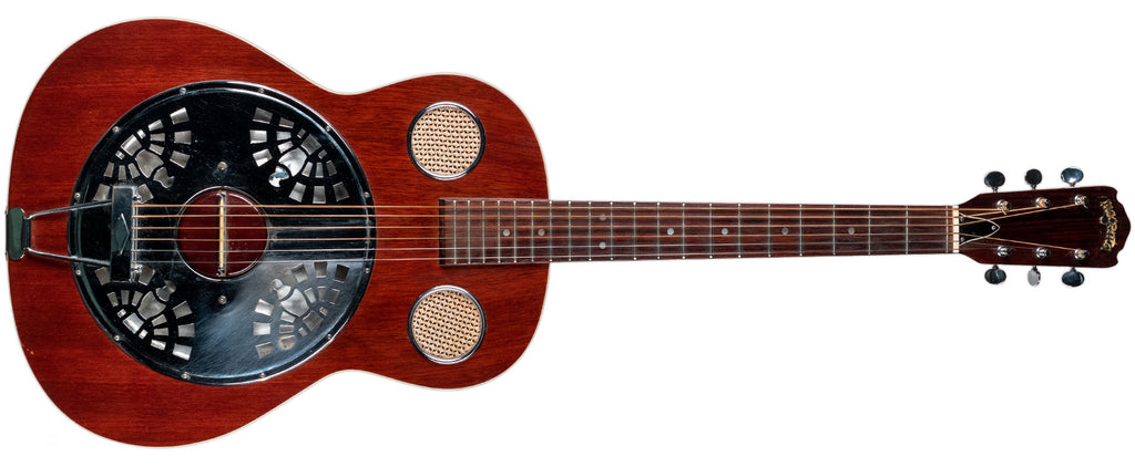 magenta resonator guitar