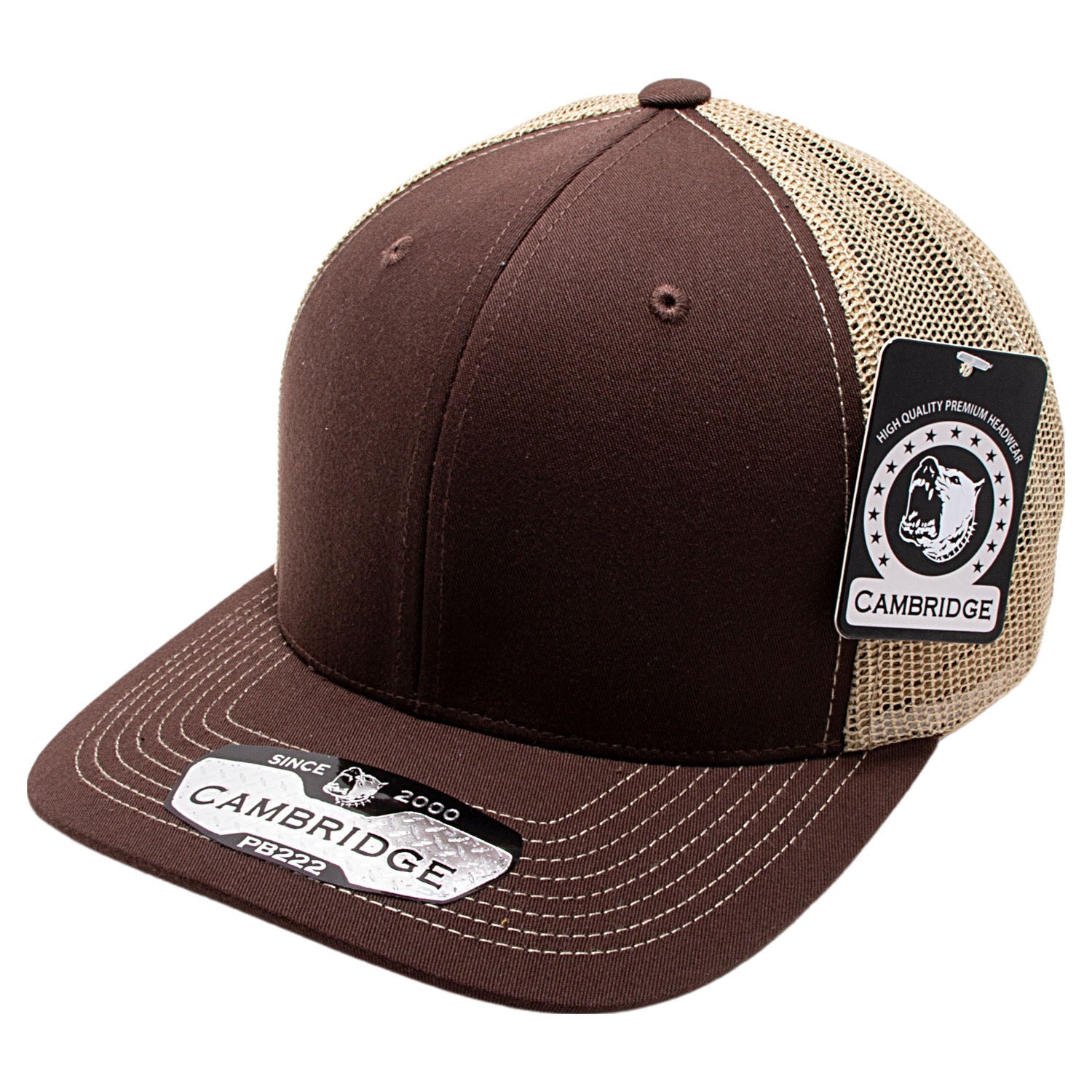 PB222 Pit Bull Cambridge Trucker Hat [Brown/Khaki] – Pit Bull Cap