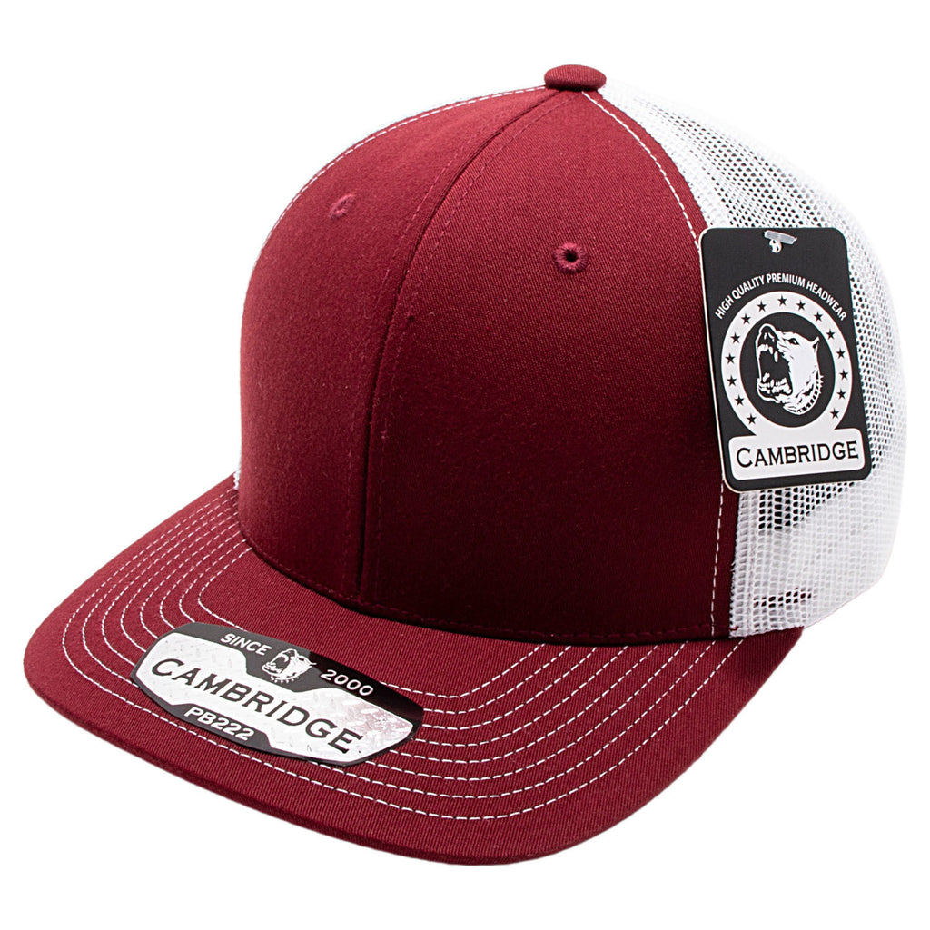 PB222 Pit Bull Cambridge Trucker Hat [Burgundy/White] – Pit Bull Cap