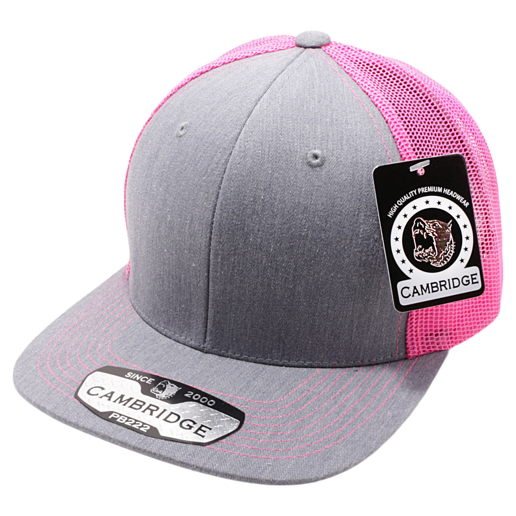 PB222H Pit Bull Cambridge Trucker Hat [Heather Gray/Neon Pink] – Pit ...