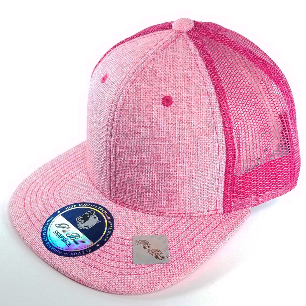 PB202 Pit Bull Linen Trucker Hats [Pink] – Pit Bull Cap
