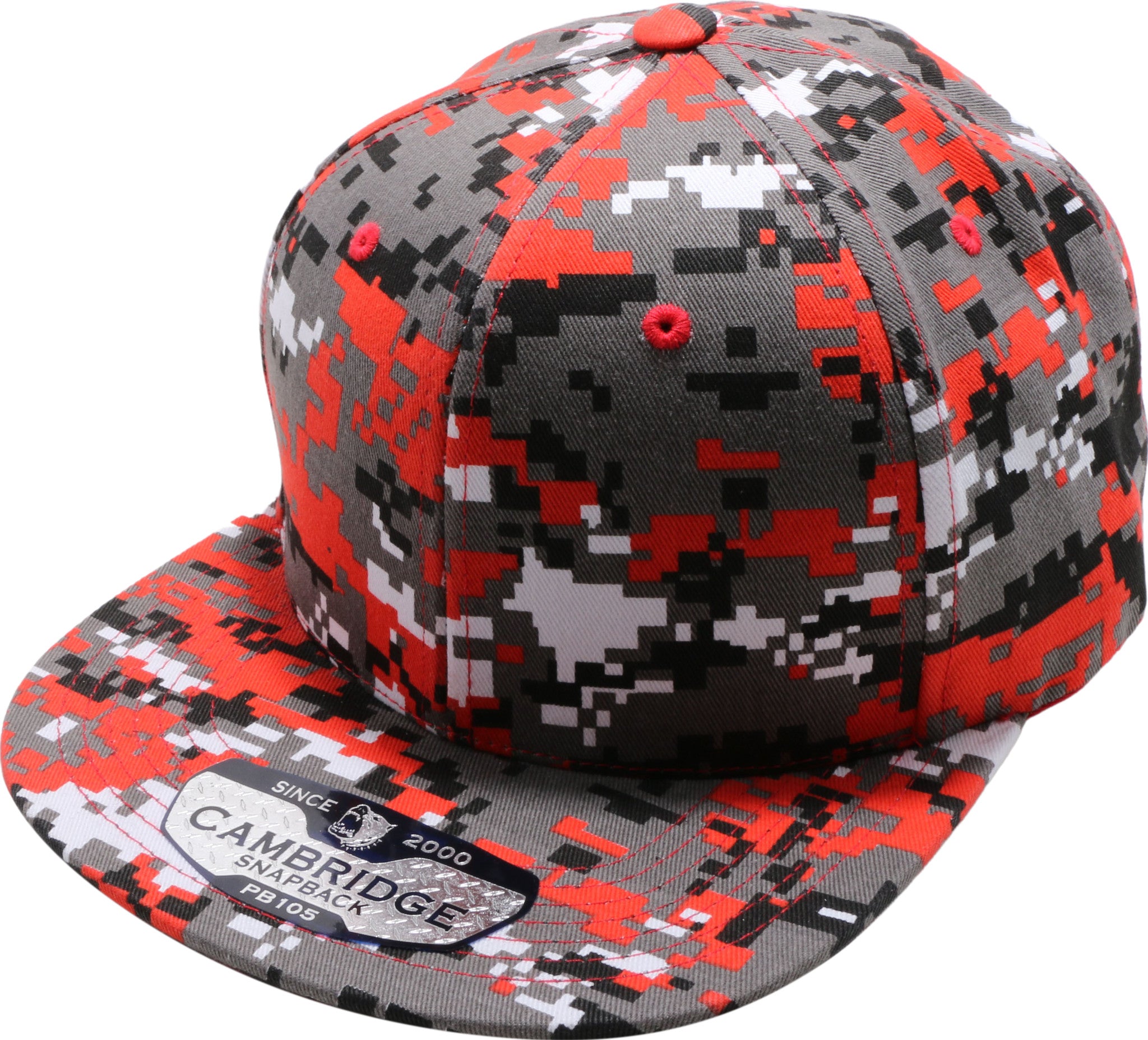 PB105 Pit Bull Snapback Hats [Red Digital Camo] – Bull