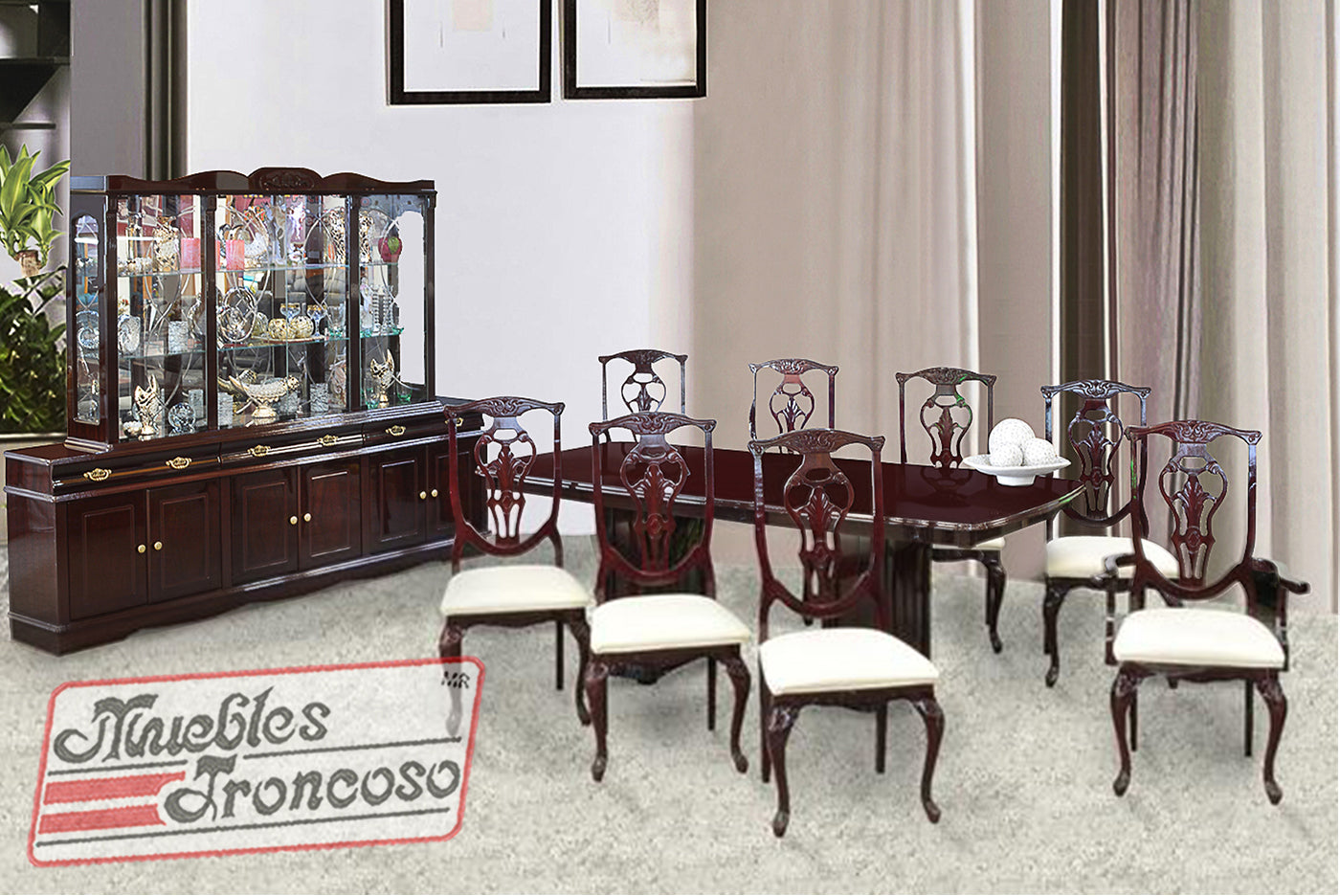 COMEDOR SEVILLA CON SILLA ll VINO – Muebles Troncoso