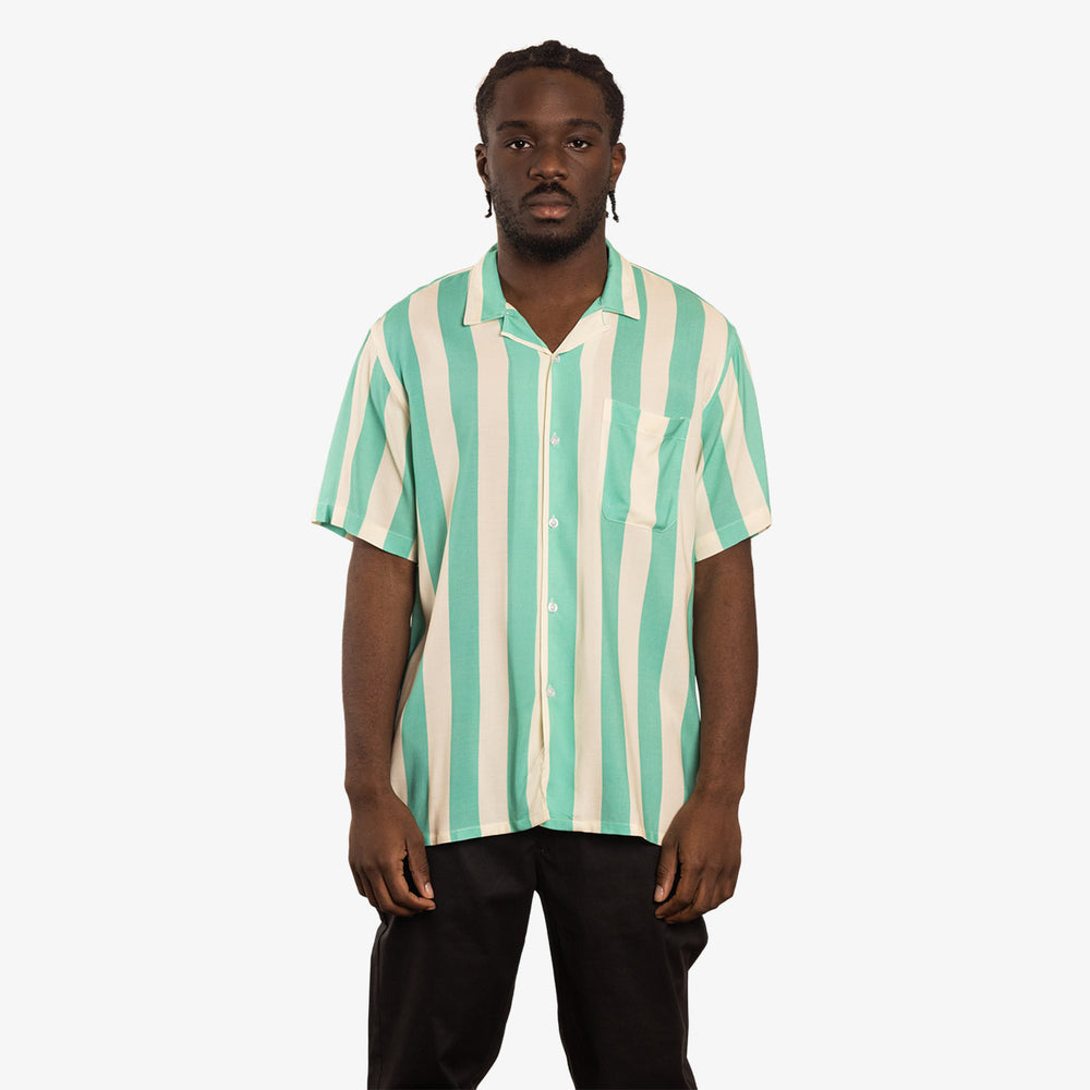 Traveler Buttonup Teal (Men's Striped Button Down | Men's Vacation ...