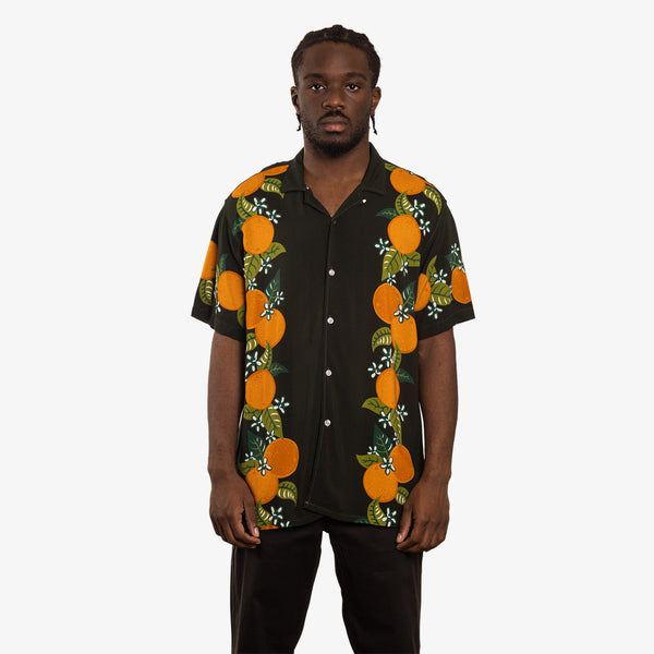 Tropical Orange Buttonup (Men's Vacation Shirt | Men's Short Sleeve ...