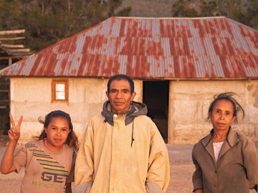 A coffee producing family in Timor-Leste.