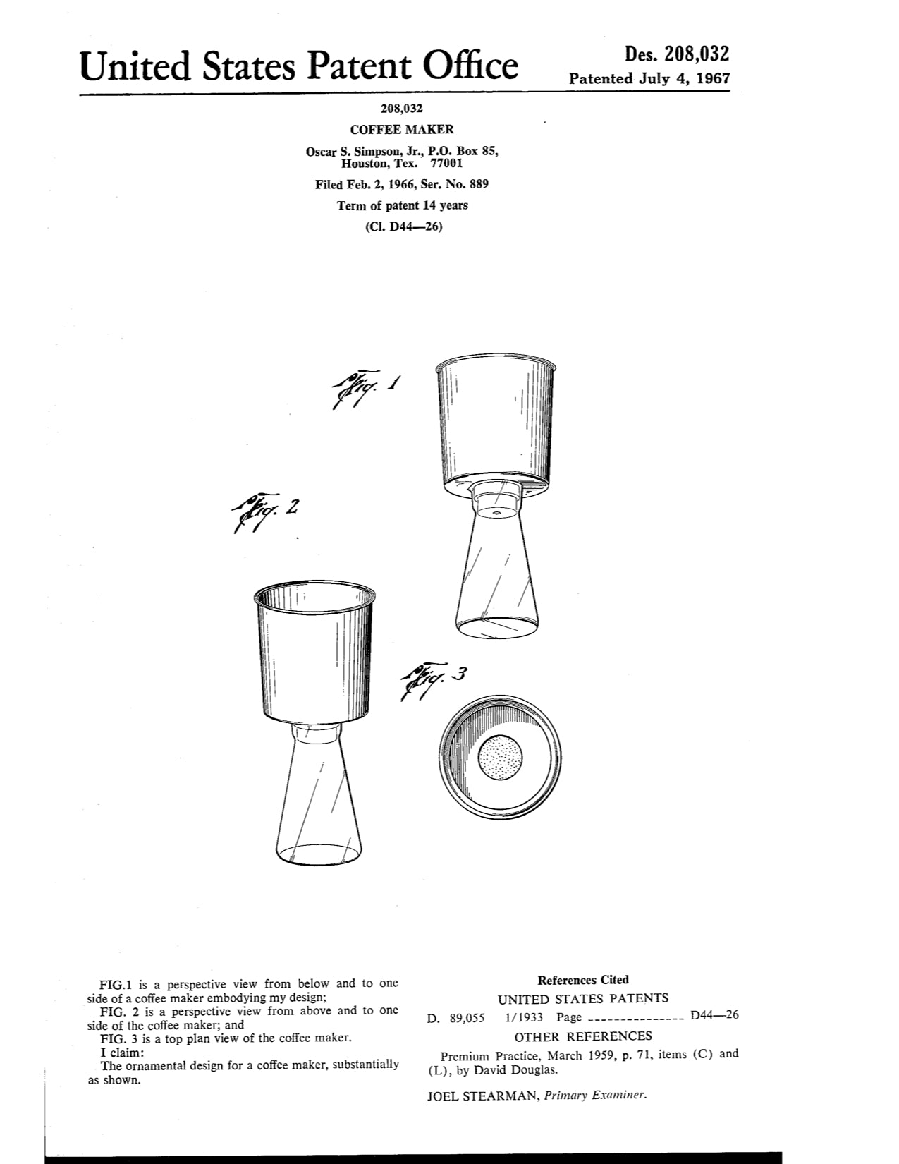 United States patent sketches for Toddy