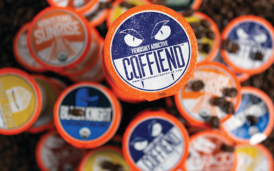 Stack of Artisan blend coffee pods