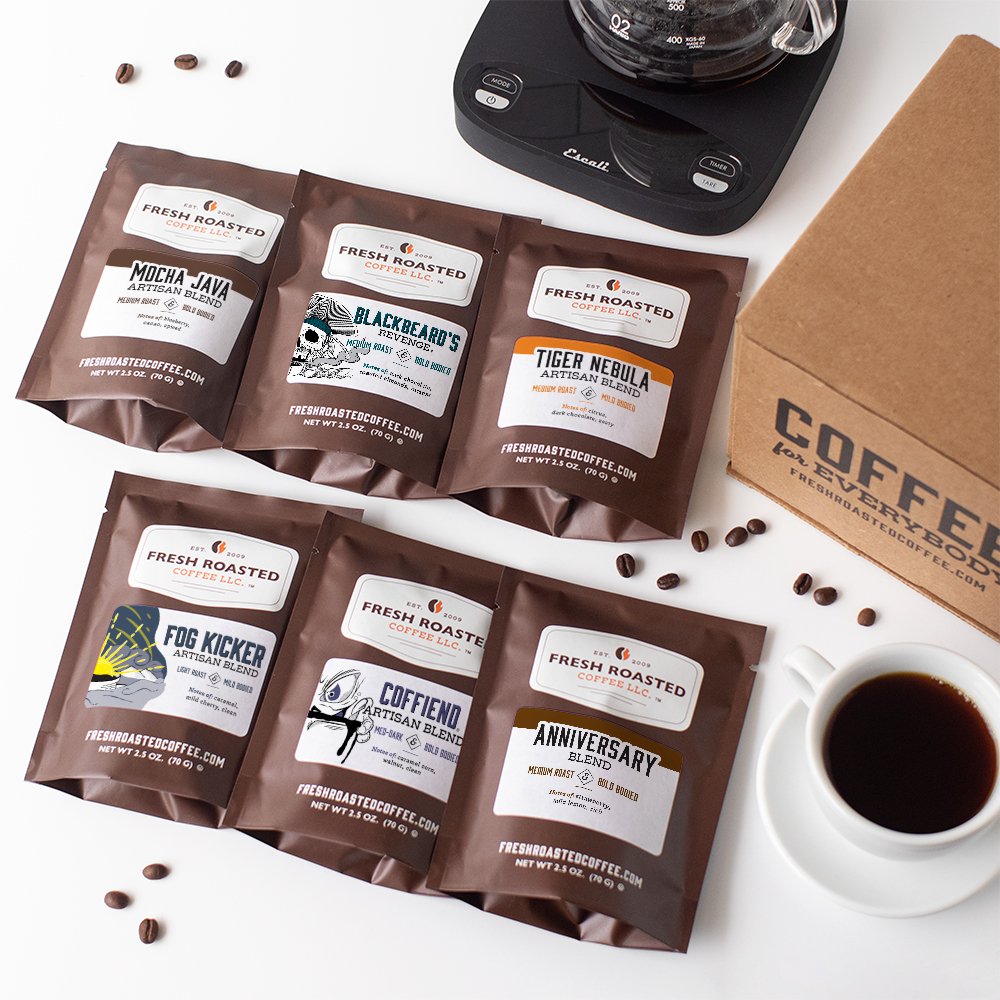 Artisan Blend Six Pack - Roasted Coffee Sampler