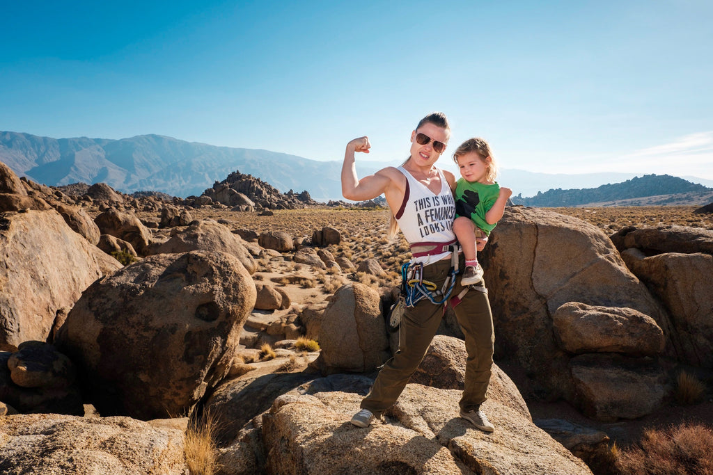 ROCK CLIMBING MOM WITH WILDLAND ORGANICS