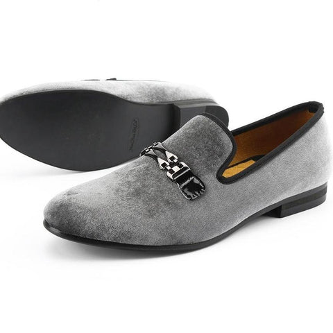 mens velvet smoking slippers