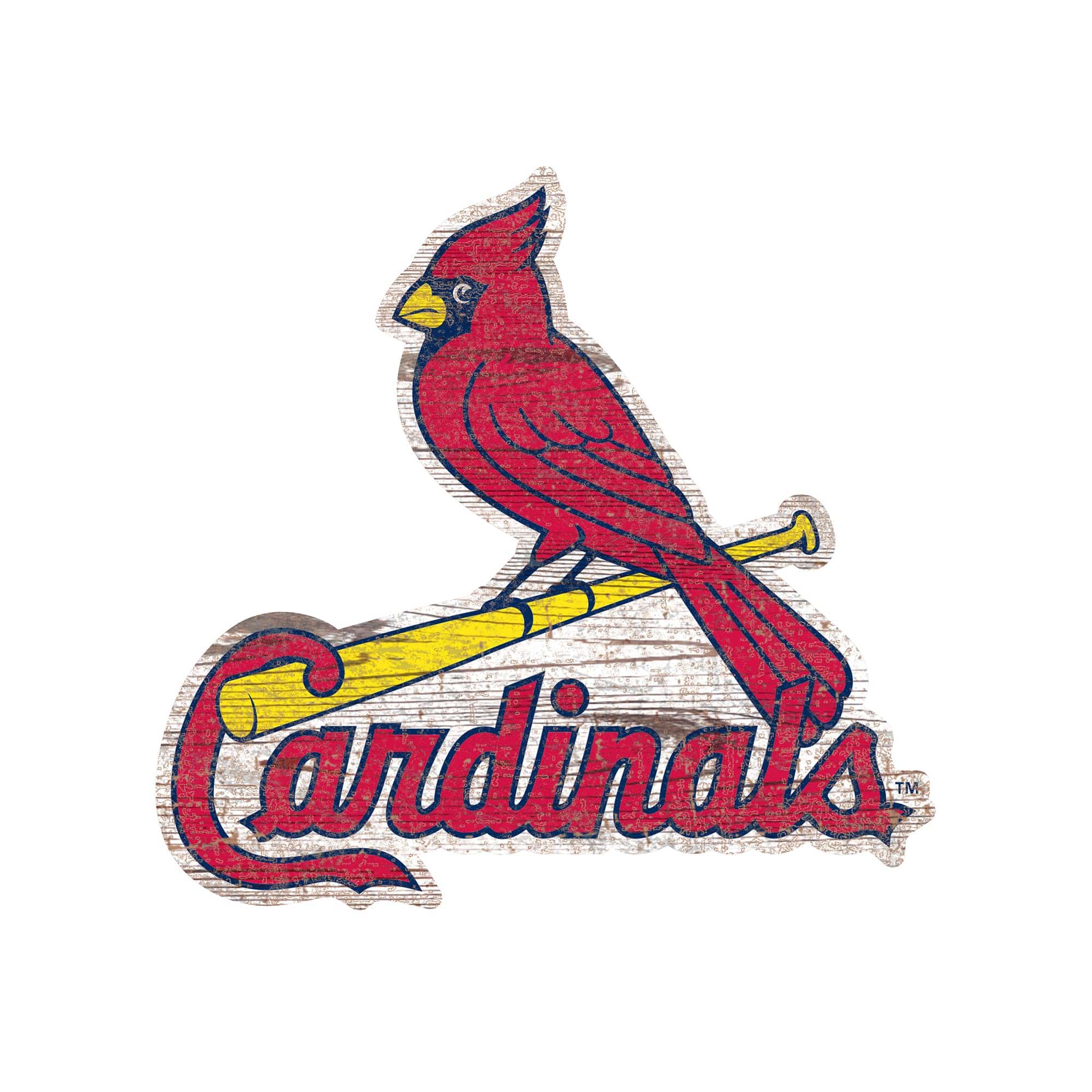 St Louis Cardinals Distressed Logo Cutout Sign – Fan Creations GA