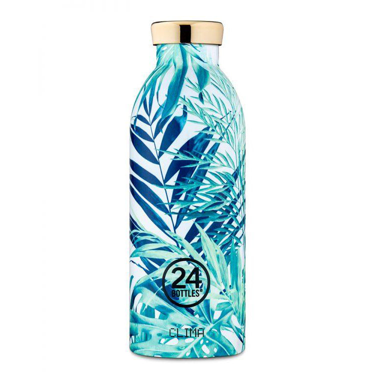 Insulated Cork Water Bottle - Tropical Vibes Artist Design