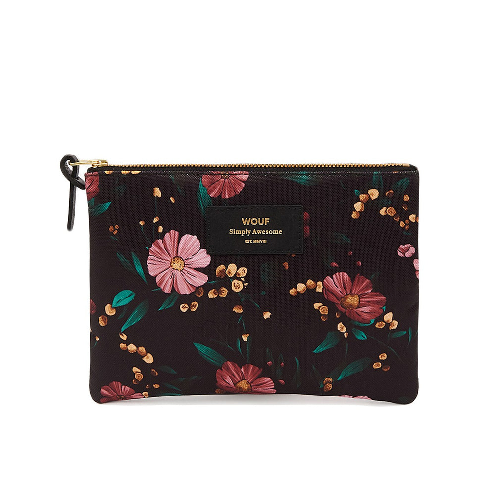  ALBIVA Quilted Pencil Pouch Flower Pencil Case Flower Pen Bag  Velvet Pouch Box Stationary Case Makeup Cosmetic Bag (Black) : Beauty &  Personal Care