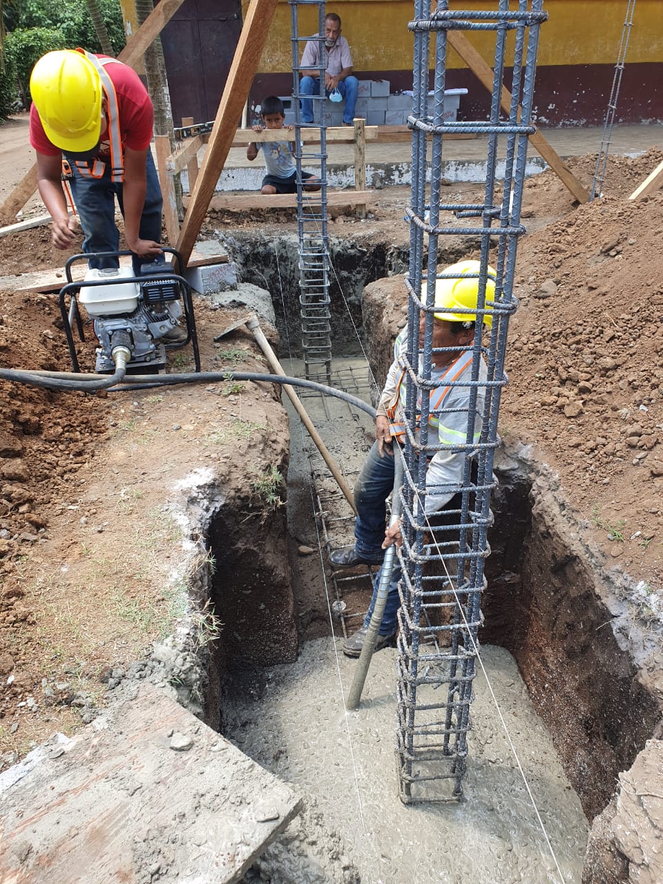 pouring concrete foundation