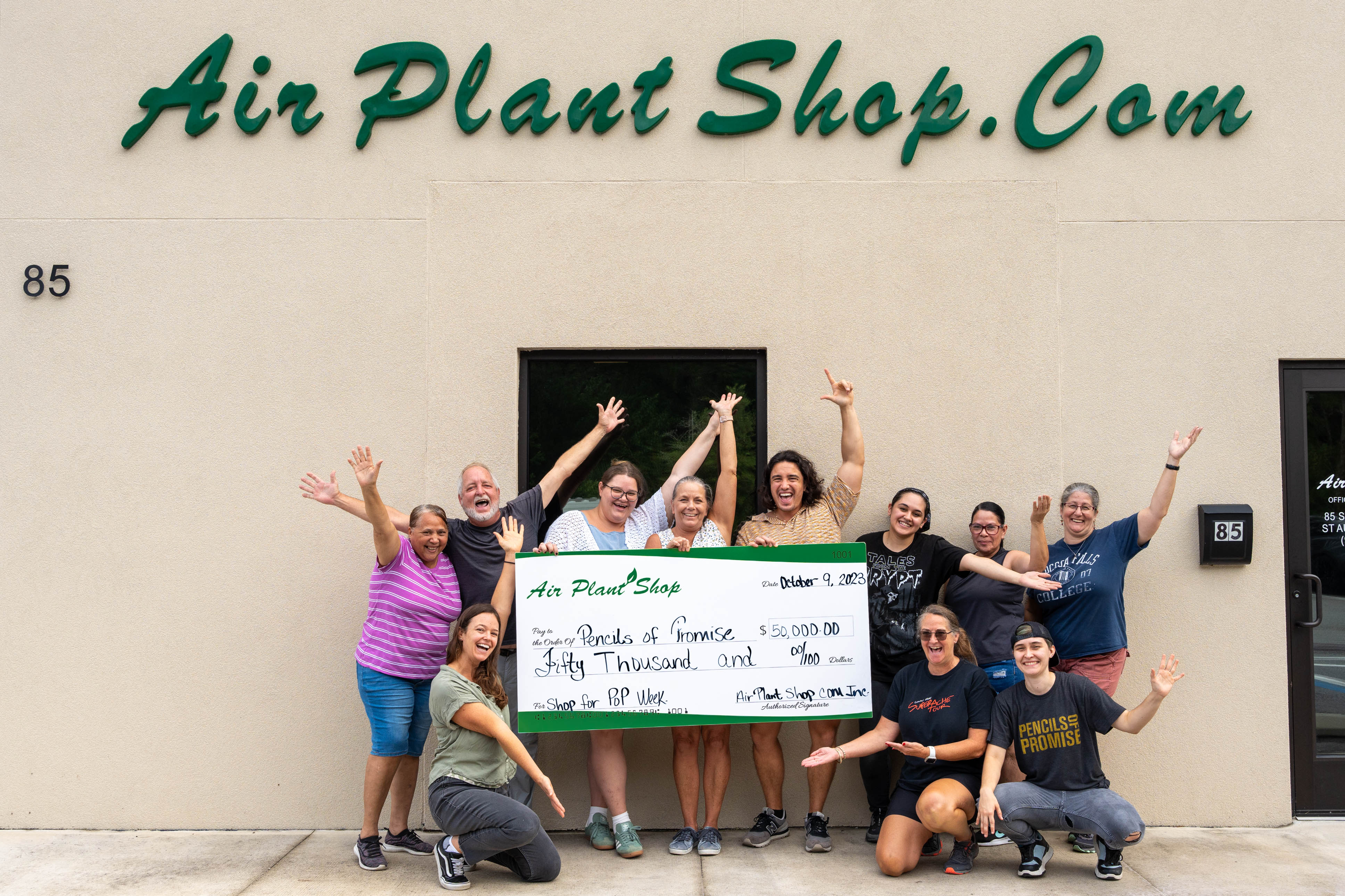 air plant shop donation philanthropy pencils of promise