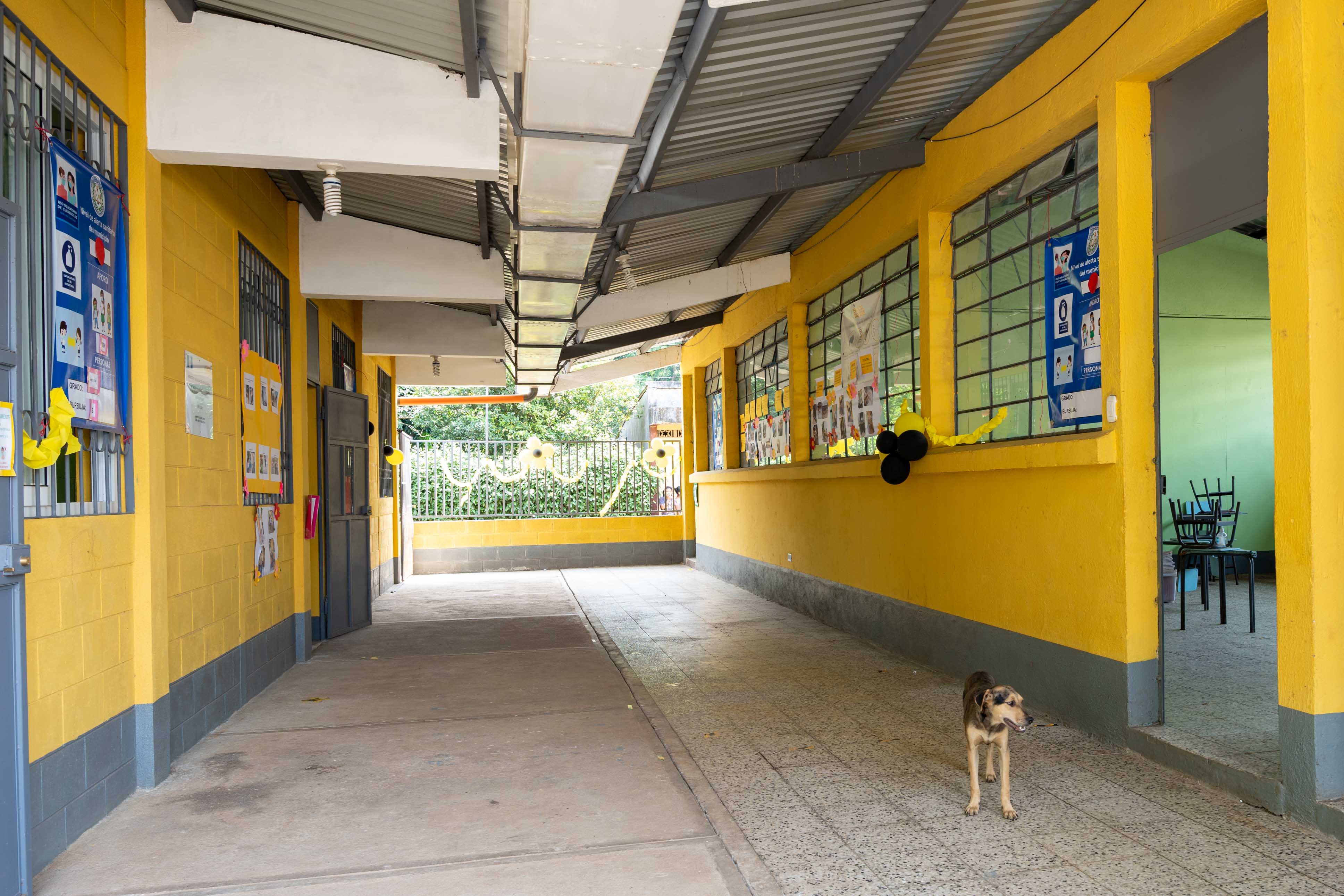 hallway between classrooms