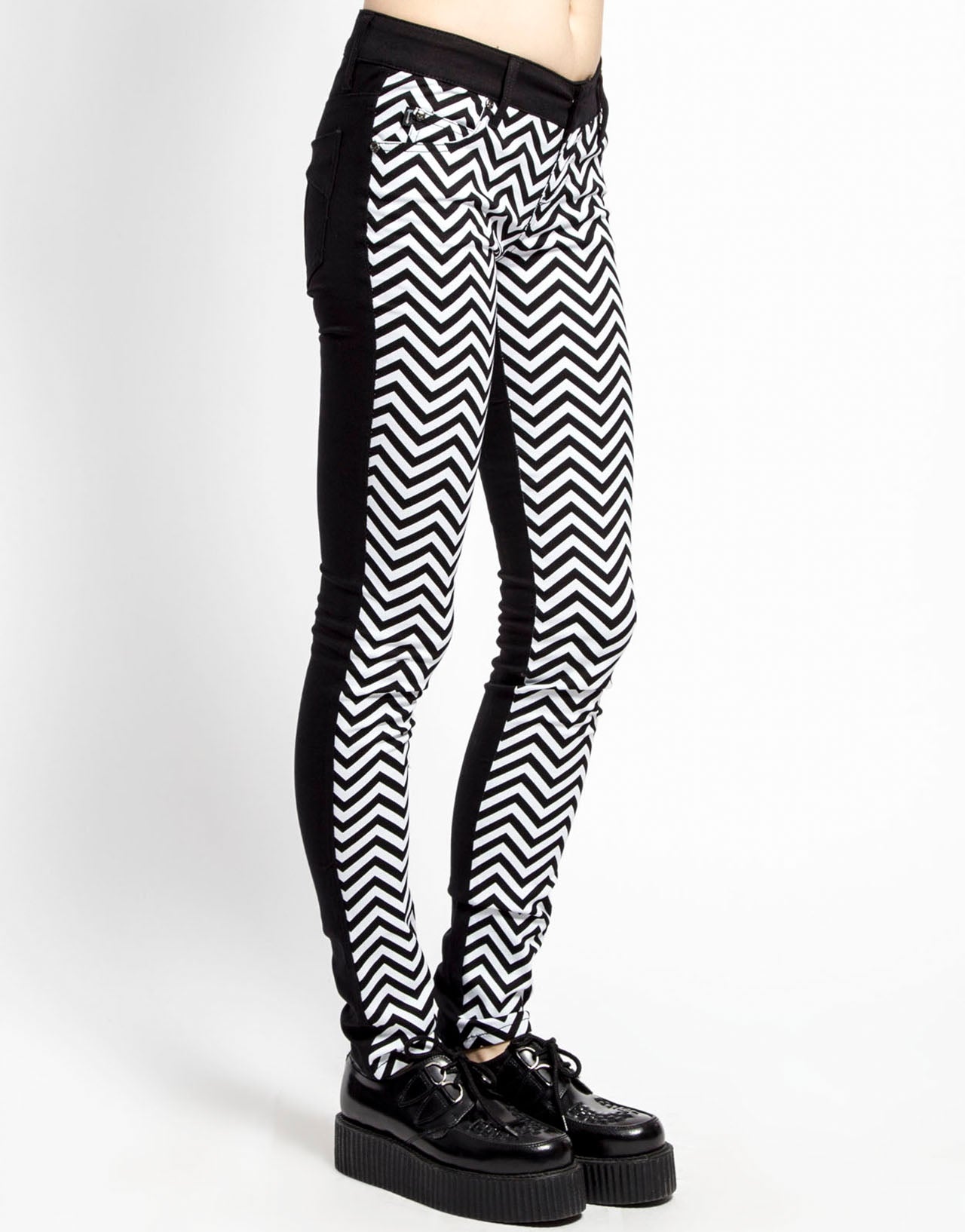 Coming and Going Jeans Zig Zag Print