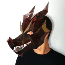Papercraft Dragon Paper Mask Template Ntanos