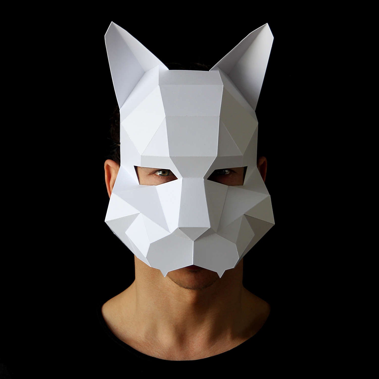 Cat Mask (Man) | Papercraft Masks Templates By Ntanos