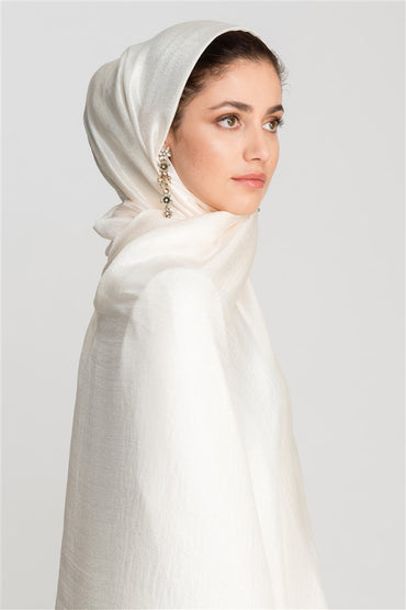 IVORY SHIMMERING VISCOSE SCARF - Store WF