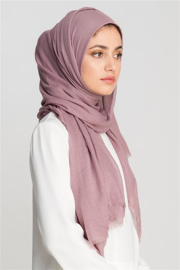 DUSTY PINK SILK COTTON SCARF - Store WF