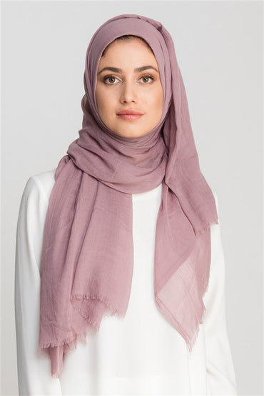 DUSTY PINK SILK COTTON SCARF - Store WF