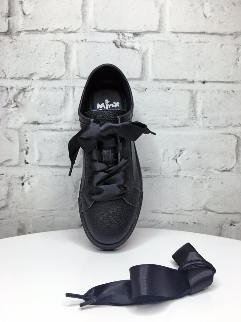 black ribbon laces for shoes