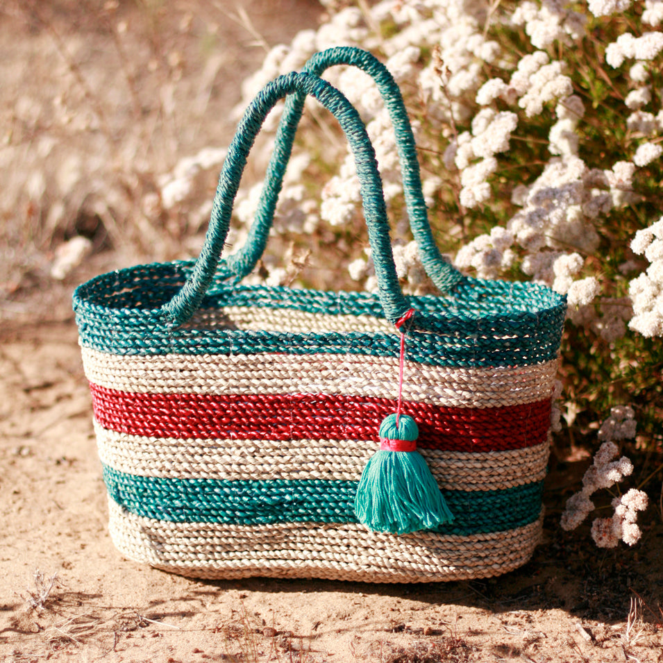 BRUNNA.co Pom-pom Beach Bags, Straw Baskets, Decor & Accessories