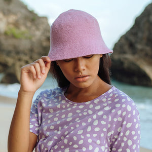 Polee Two Tone Bucket Hat - Pink/White