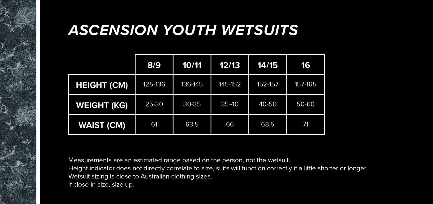 Ascension Youth Wetsuits