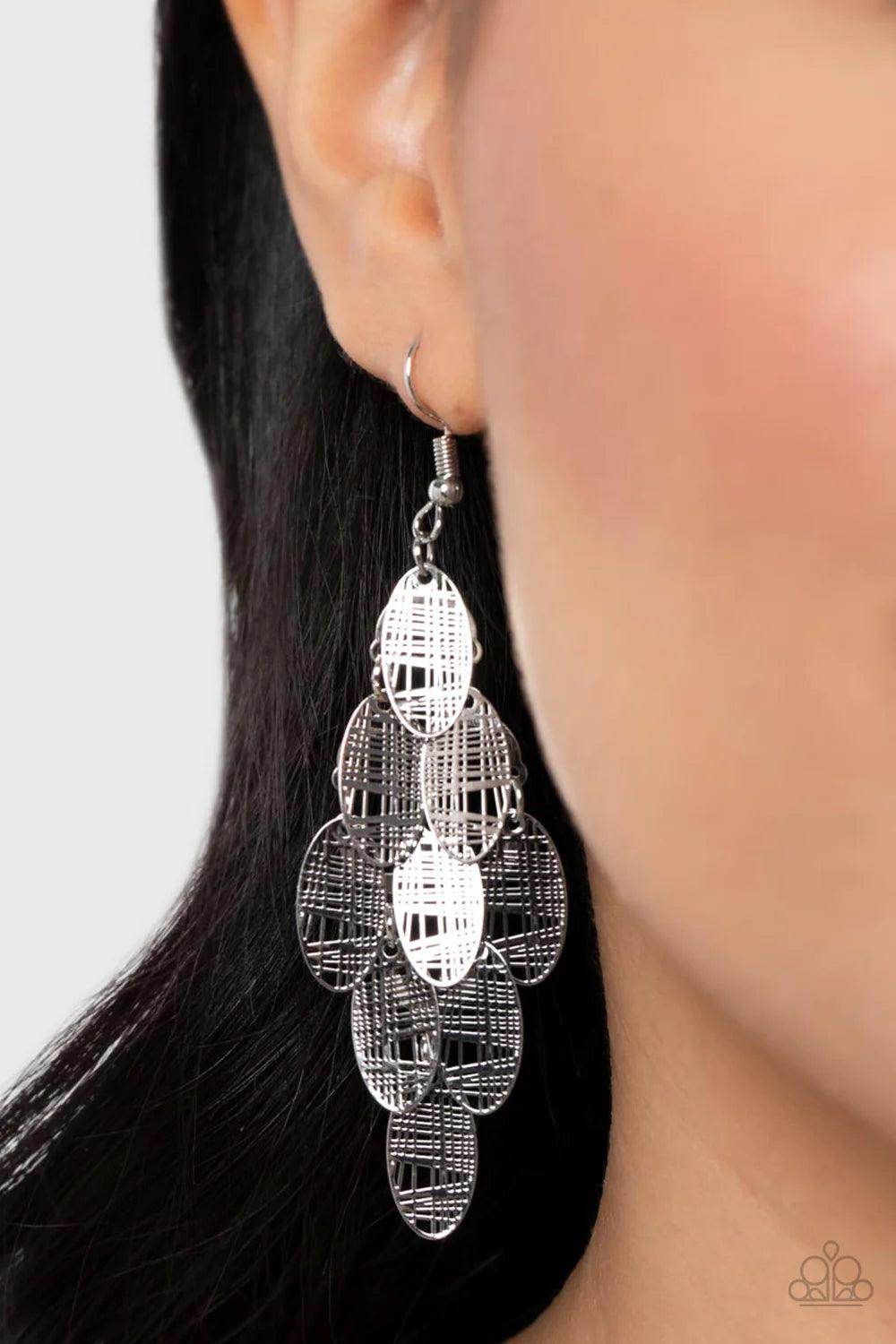 Cross It Off My List - Silver Earring-Paparazzi