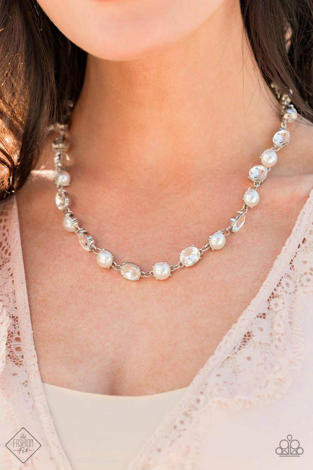 Go-Getter Gleam - White Pearl Necklace-Paparazzi