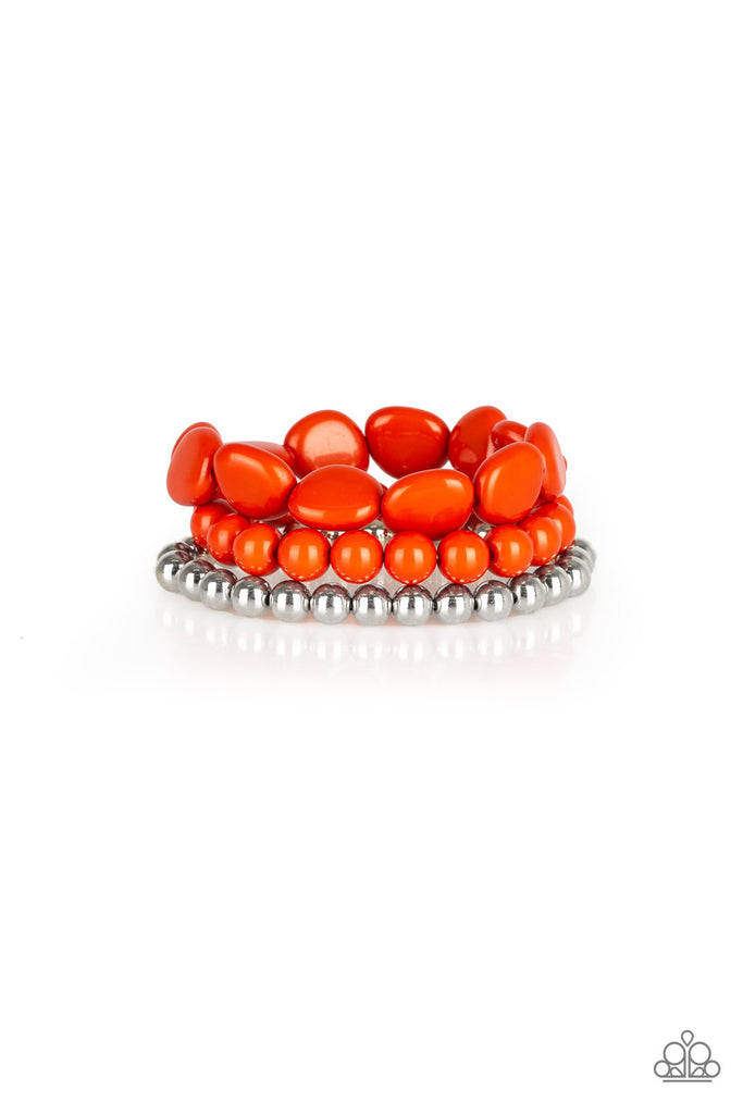 Color Venture - Orange Bracelet-Paparazzi