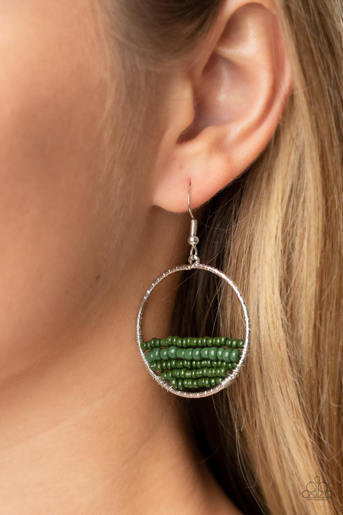 GRR-irl Power! - Green Cheetah Print Earring-Paparazzi