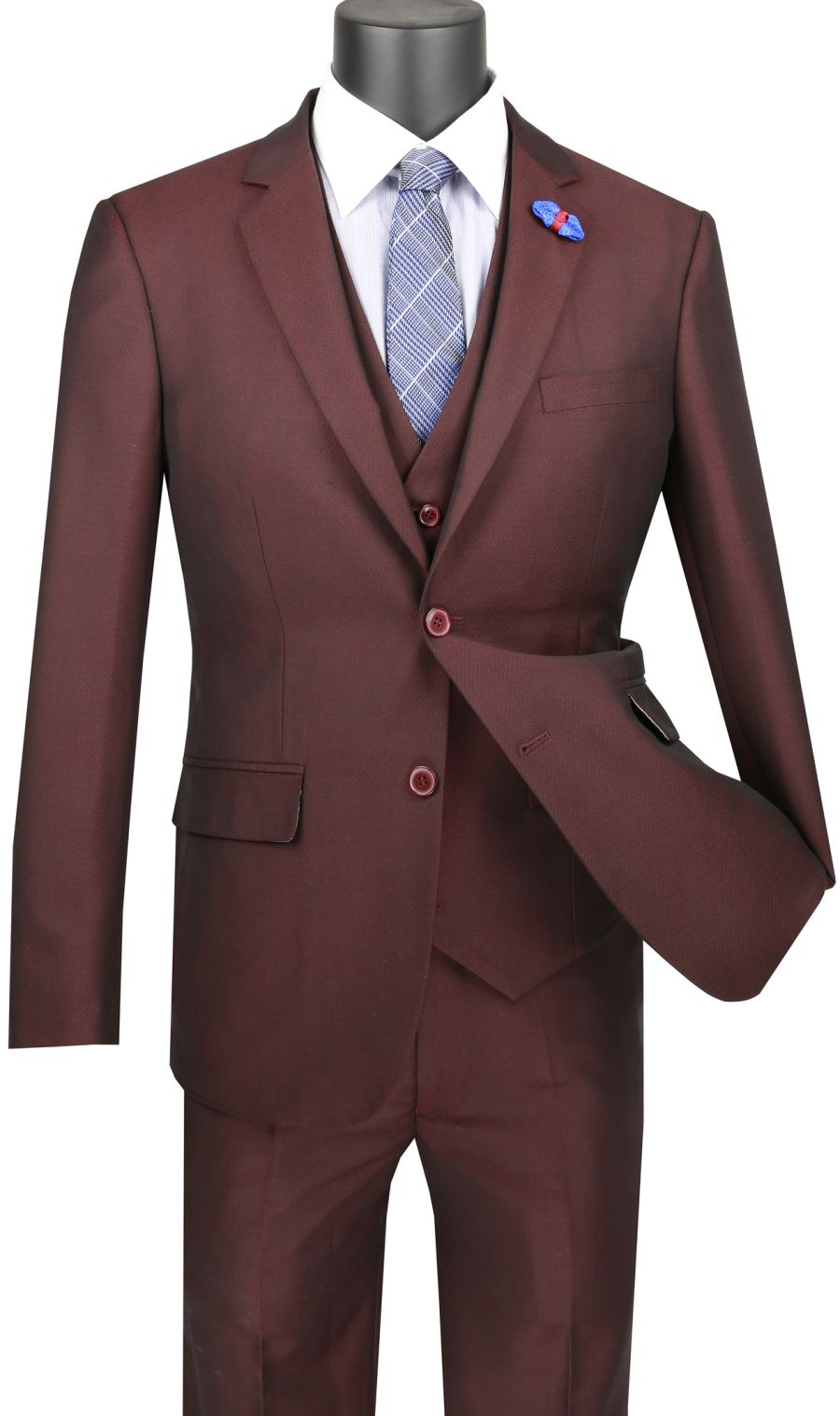 Vinci Men Suit USVD-1-Raisin