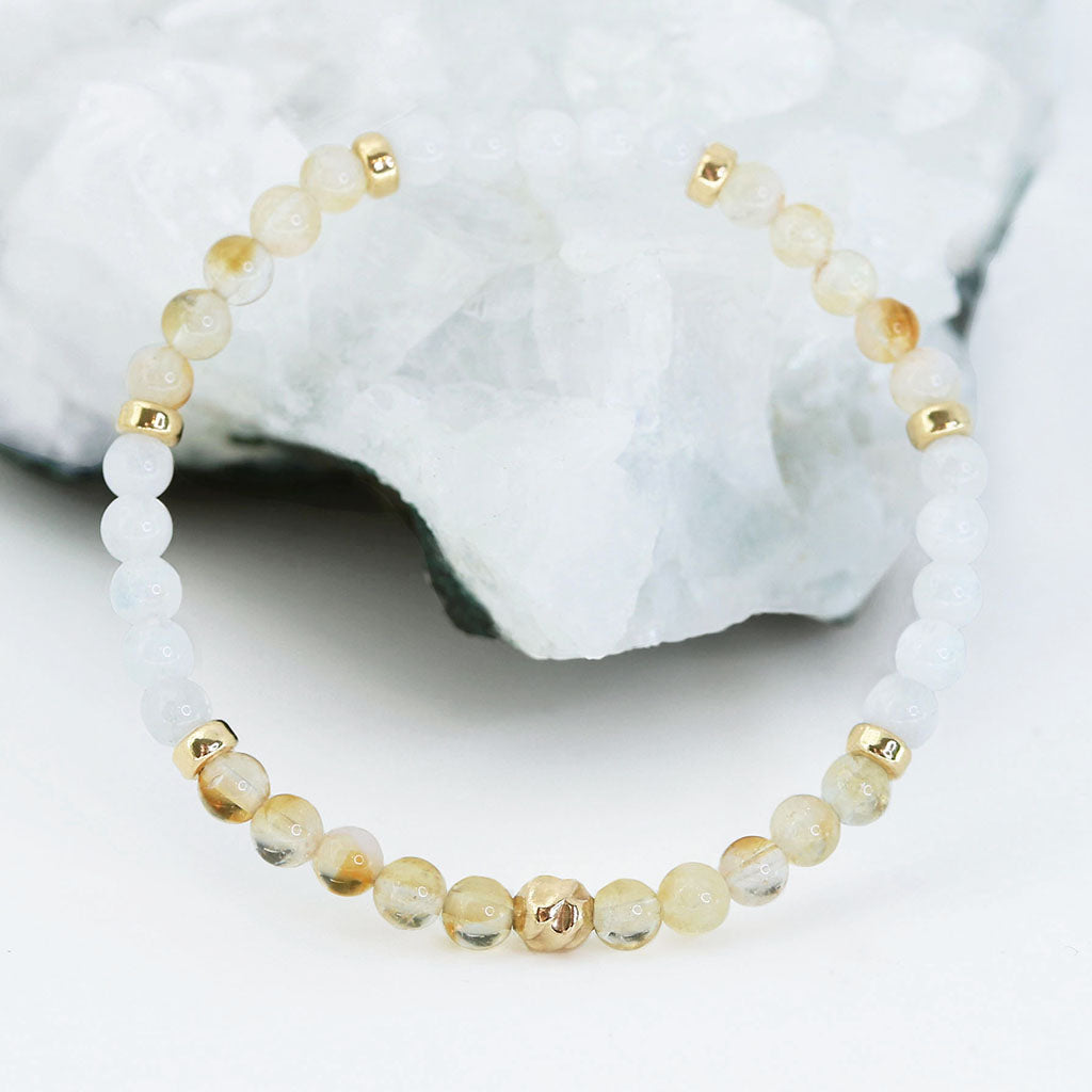 Charmed with Abundance Bracelet  Citrine and Gold - Lisa Maxwell