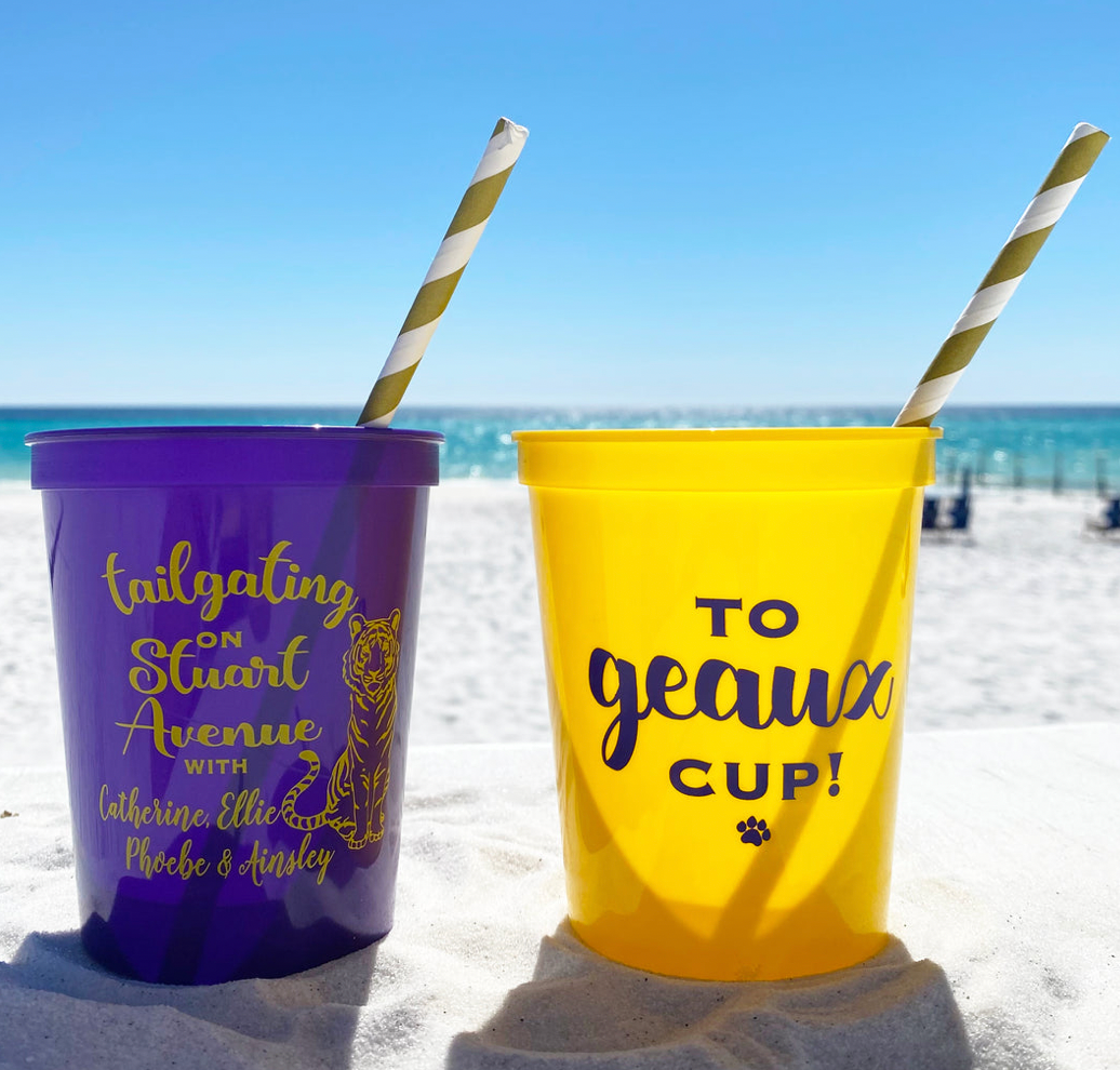 New Product : Stadium Cup Lids & Straws - Rolling Sands