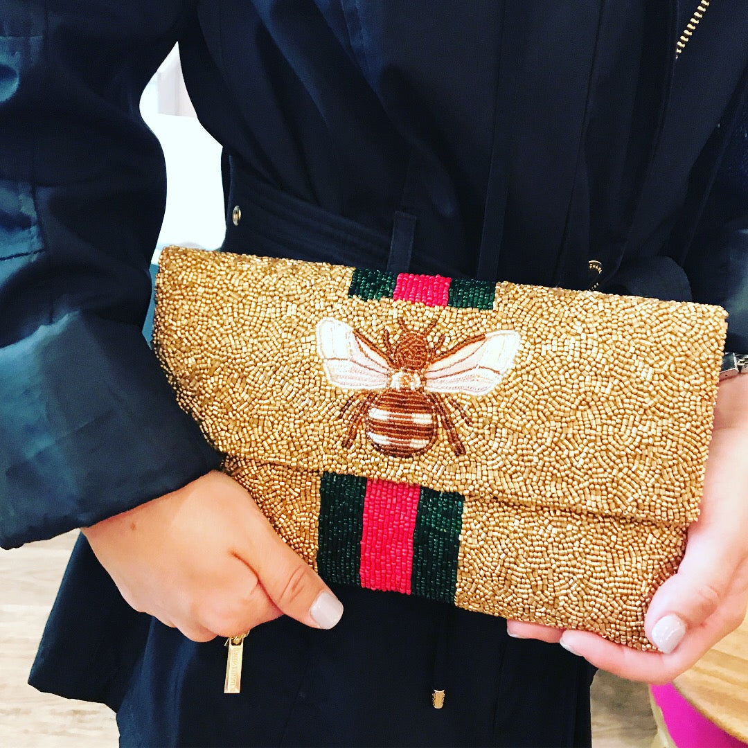 gucci inspired clutch bag