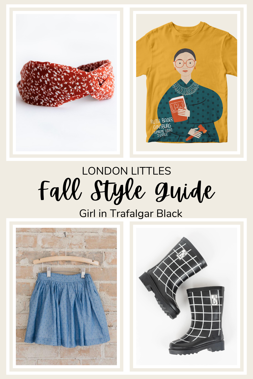 fall style guide RGB shirt for girls rain boots