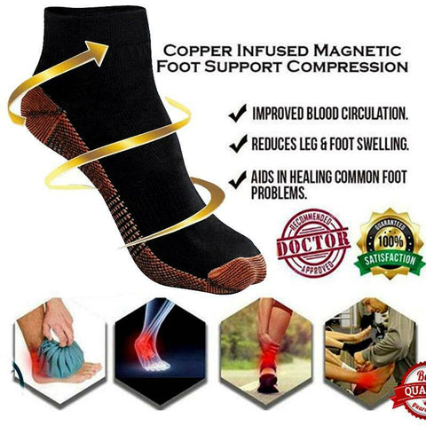 Copper Compression Socks Made For Foot & Leg Support | Energy Fit Wear