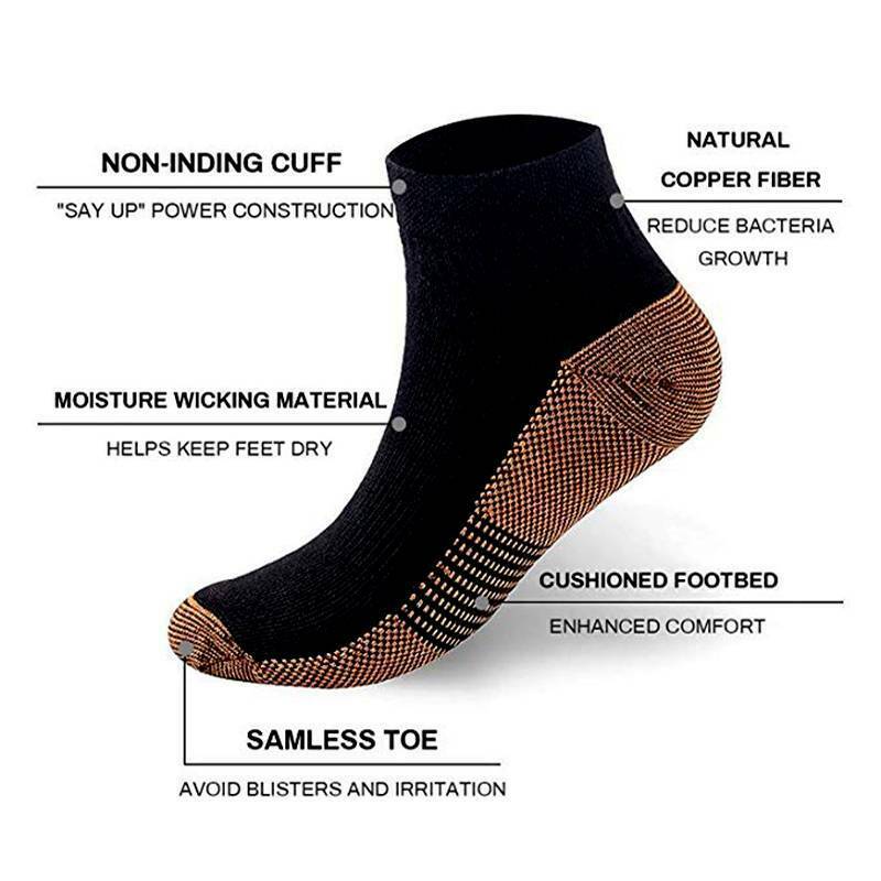 Copper Compression Socks Made For Foot & Leg Support | Energy Fit Wear