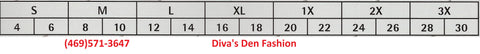 DV Jeans Size Chart