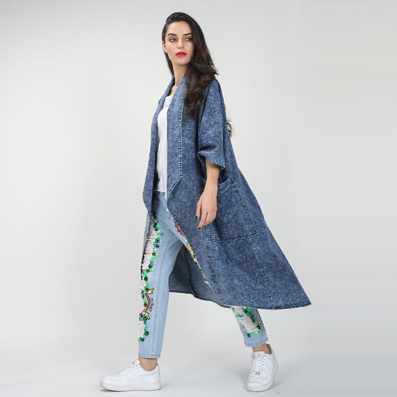 Denim Trench Coat – Diva's Den Fashion